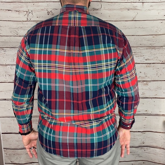 VINTAGE Tommy Hilfiger Plaid Button Up M - Picture 3 of 11